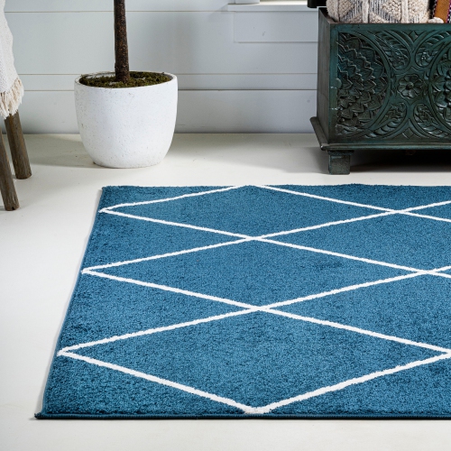 Tapis avec treillis à losanges de Cole Minimalist