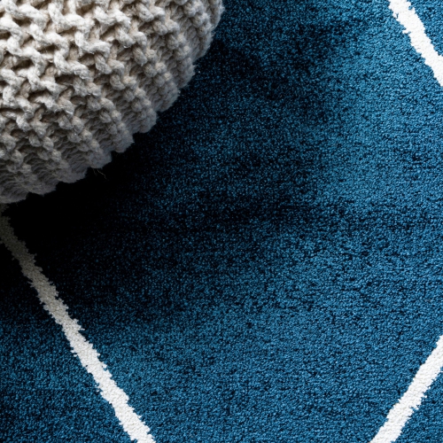 Tapis avec treillis à losanges de Cole Minimalist