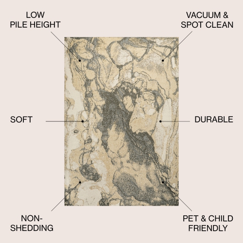 Marmo Abstract Marbled Modern Area Rug