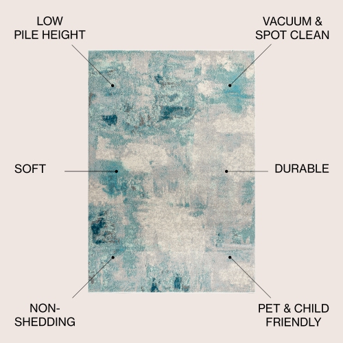 Contemporary Pop Modern Abstract Vintage Area Rug