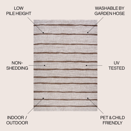 Tapis d'intérieur/d'extérieur Colonia Berber Stripe