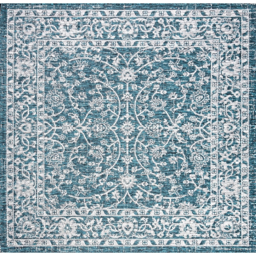 Tapis d'intérieur/d'extérieur Palazzo Vine à bordure texturée