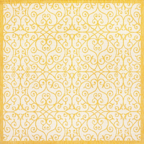JONATHAN Y  Madrid Vintage Filigree Textured Weave Indoor/outdoor Square Rug
