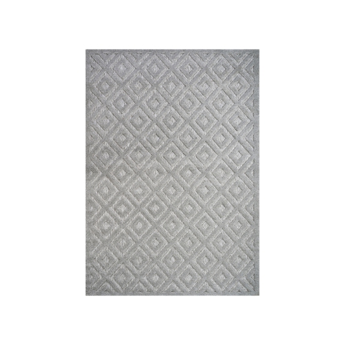Tapis d'intérieur/d'extérieur en treillis à losanges neutre Portmany