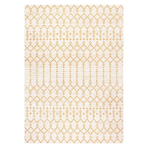 Image 1 of 10.. Ourika Moroccan Geometric Textured Weave Indoor/Outdoor Area Rug