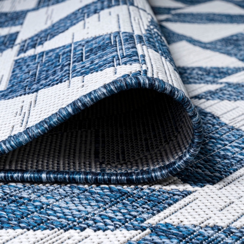 Tapis moderne à motif géométrique tribal andratx, intérieur/extérieur