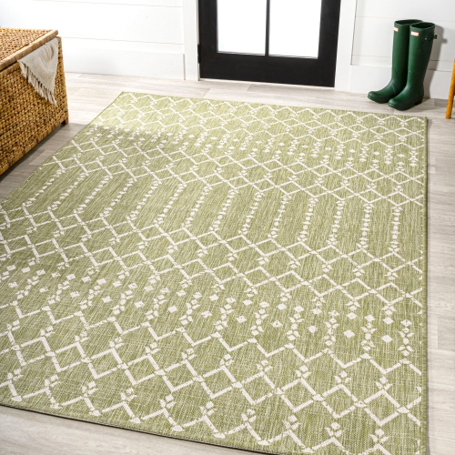 Ourika Moroccan Geometric Textured Weave Indoor/Outdoor Area Rug