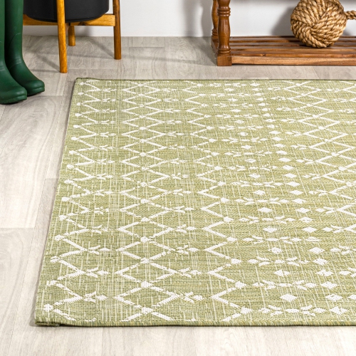 Ourika Moroccan Geometric Textured Weave Indoor/Outdoor Area Rug