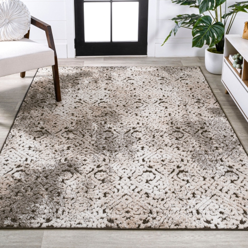 Tapis d'appoint Damask de Duenas High-Low Shabby