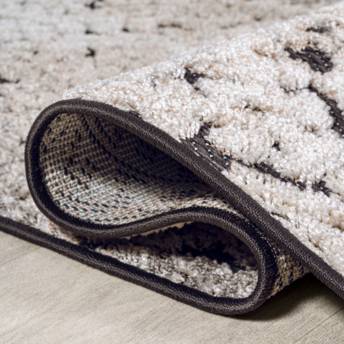 Tapis d'appoint Damask de Duenas High-Low Shabby