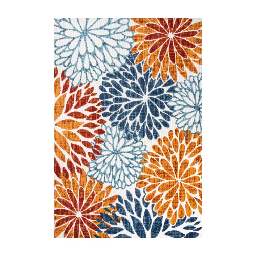 Crisantemo Floral High-Low Indoor/Outdoor Area Rug