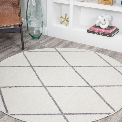 Tapis avec treillis à losanges de Cole Minimalist