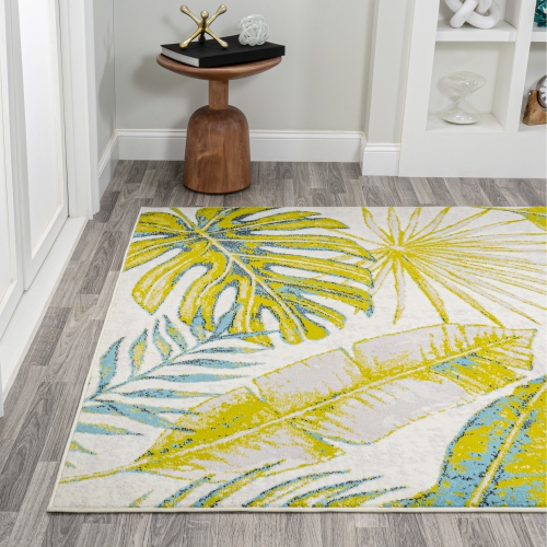 Monstera Tropical Leaves Area Rug