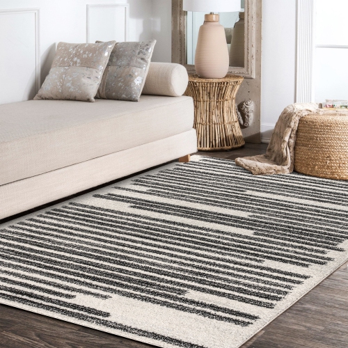 Khalil Modern Berber Stripe Area Rug