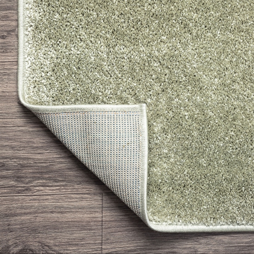 Haze Solid Low Pile Area Rug Green