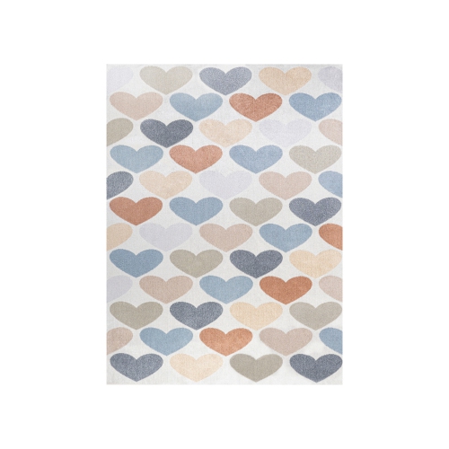 JONATHAN Y  Dila Modern Hearts Geometric Machine Washable Area Rug