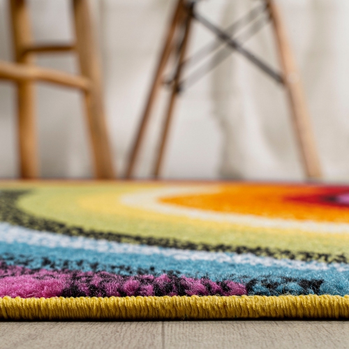 Tapis d'appoint à motif de tourbillon abstrait Flow