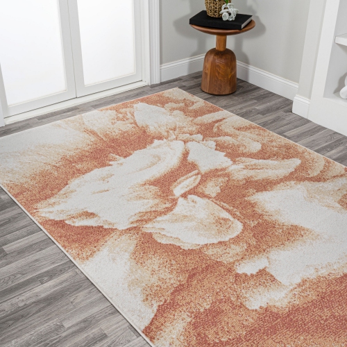 Tapis moderne bicolore abstrait Petalo