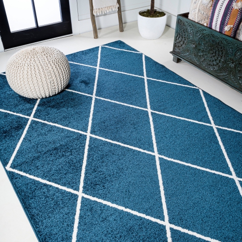 Tapis avec treillis à losanges de Cole Minimalist