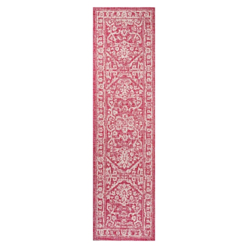 Tapis d'intérieur/d'extérieur à motif de médaillon Malte Bohemian texturé