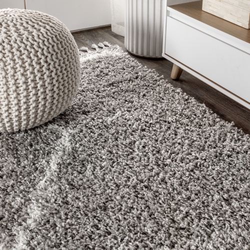 Beautiful Mercer Shag Plush Tassel Moroccan Tribal Geometric Trellis Area Rug