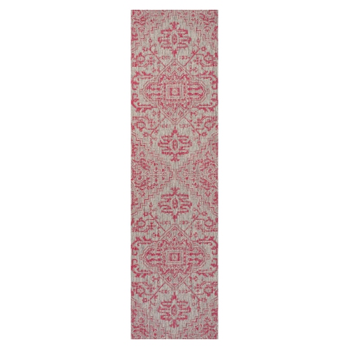Image 1 of 8.. Estrella Bohemian Medallion Textured Weave Indoor/Outdoor Area Rug