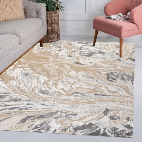 Swirl Marbled Abstract Area Rug