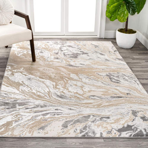 Swirl Marbled Abstract Area Rug