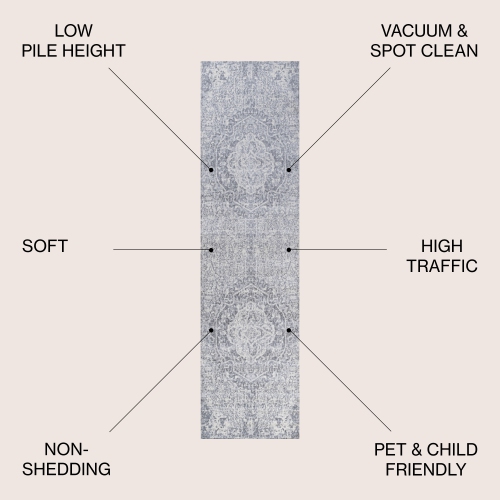 Edison Modern Persian Vintage Medallion Area Rug