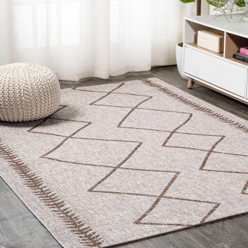 Derya Tribal Diamond Trellis Indoor/Outdoor Area Rug