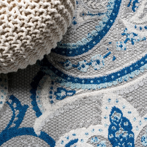 Tapis d'intérieur/d'extérieur Gordes Paisley haut-bas