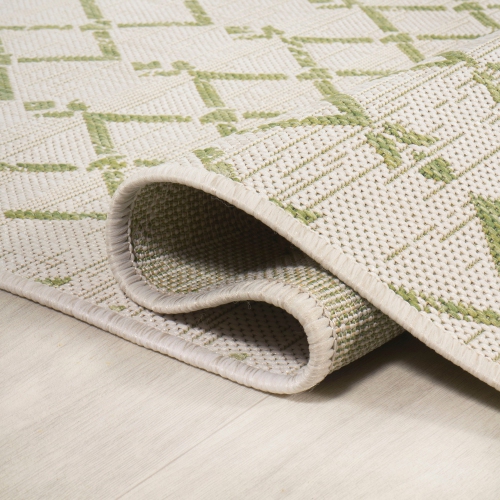 Ourika Moroccan Geometric Textured Weave Indoor/Outdoor Square Rug