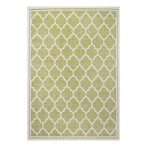 Tapis d'intérieur/d'extérieur Trebol Moroccan Trellis Textured Weave