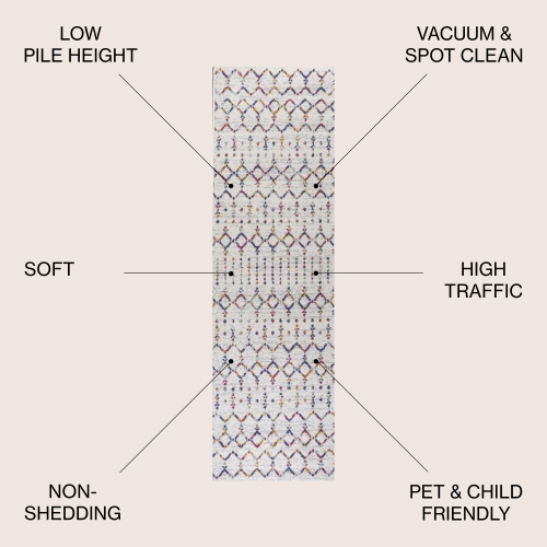 Carpette Hype Boho Vintage Diamond marocaine