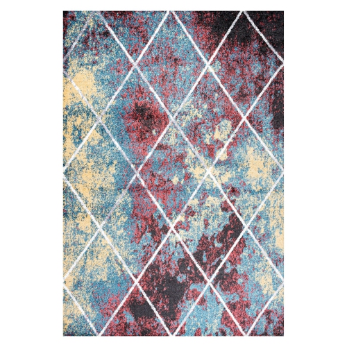 Cole Minimalist Diamond Trellis Area Rug