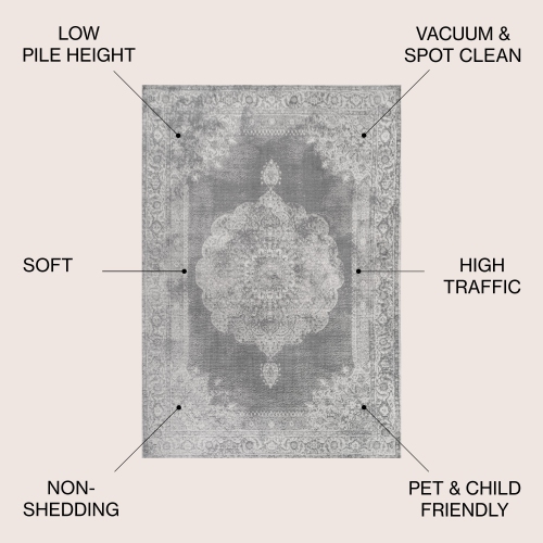 Kelly Rosalia Cottage Medallion Area Rug