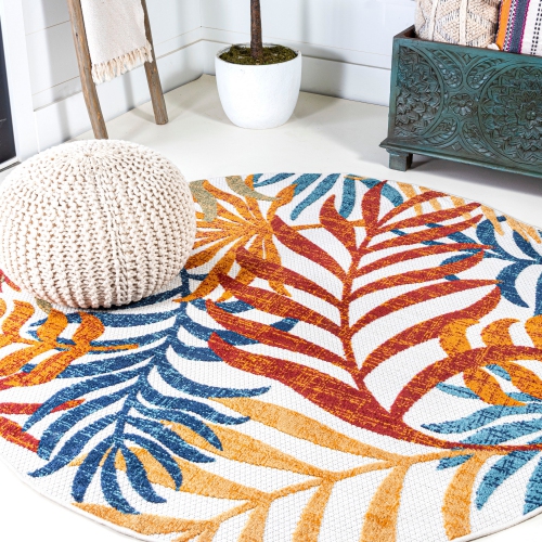 Tropics Palm Leaves Indoor/Outdoor Area Rug