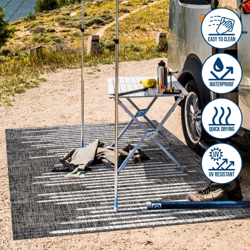 Zolak Berber Stripe Geometric Indoor/Outdoor Area Rug