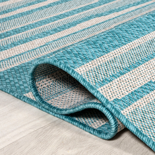 Castara Wavy Stripe Modern Indoor/Outdoor Area Rug