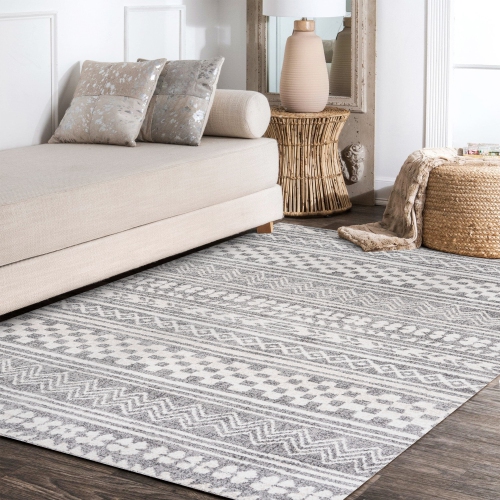 Tapis rayé motif géométrique tribal Imlil