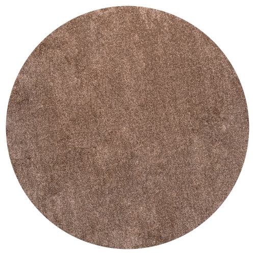 Haze Solid Low Pile Area Rug Brown