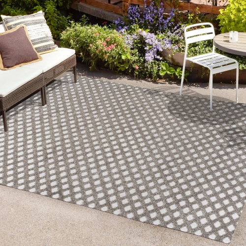Rabat High-Low Pile Mini Diamond Trellis Area Rug