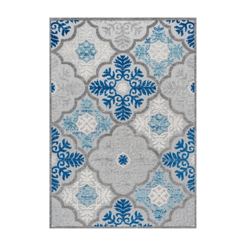 Tapis d'intérieur/d'extérieur Cassis Ornate Ogee Trellis haut-bas