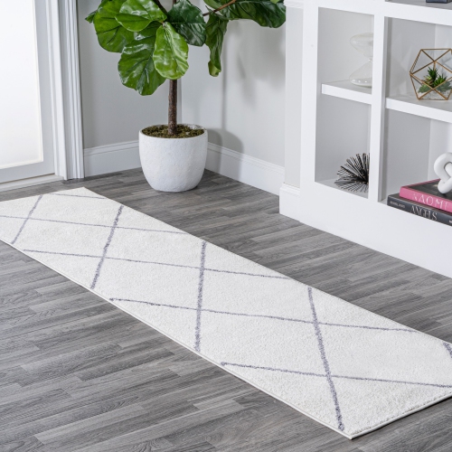 Cole Minimalist Diamond Trellis Area Rug