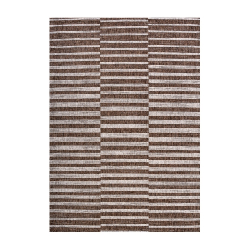 Image 1 of 10.. Sukie Modern Offset Stripe Indoor/Outdoor Area Rug