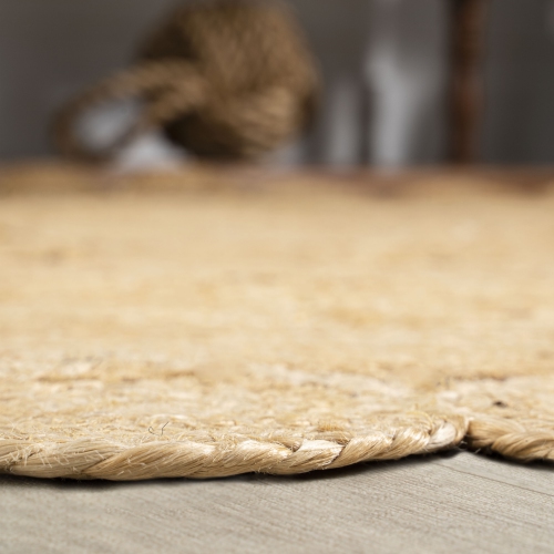 Daisy Hippy Jute Medallion Circle Area Rug