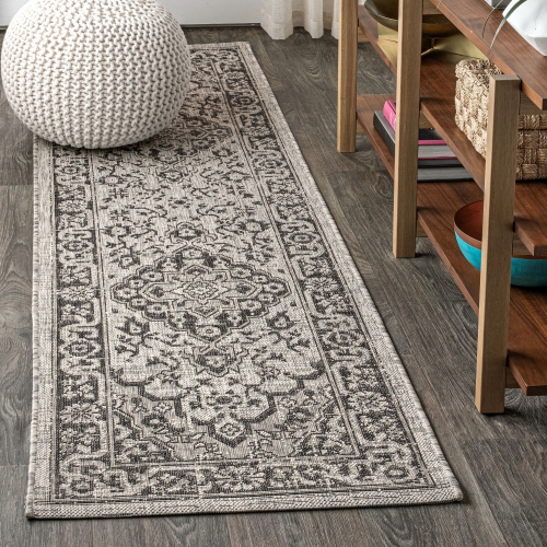 Rozetta Boho Medallion Textured Weave Indoor/Outdoor Area Rug