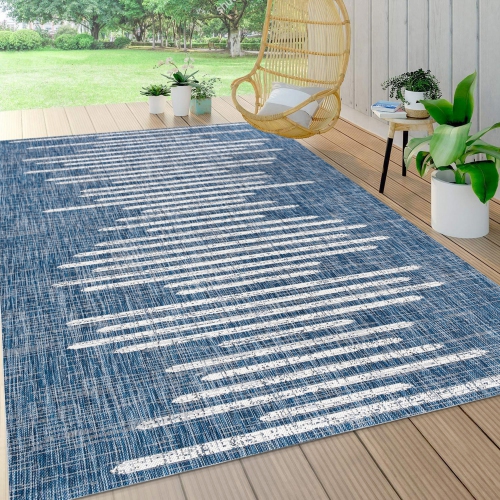 Zolak Berber Stripe Geometric Indoor/Outdoor Area Rug