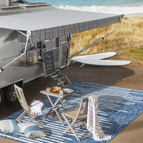 Zolak Berber Stripe Geometric Indoor/Outdoor Area Rug