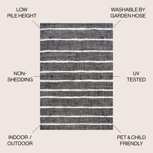 Tapis d'intérieur/d'extérieur Colonia Berber Stripe